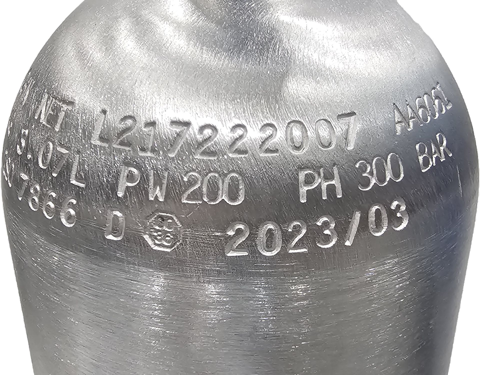 3,0 L. Alüminyum Tüp vanalı (Dalış Tüpü)