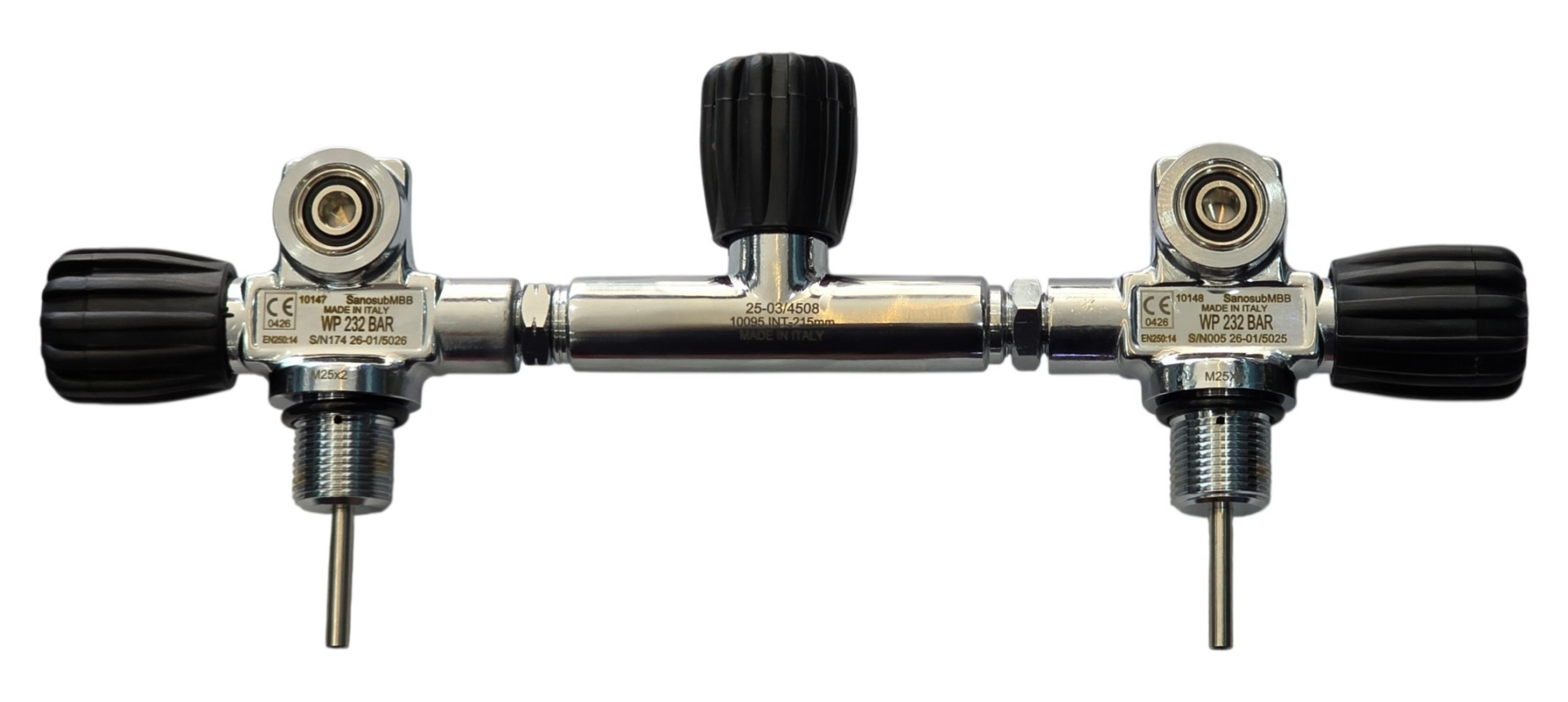 İkili Tüp Ayırma Manifoldu M25X2 215 mm 232BAR isalatörlü