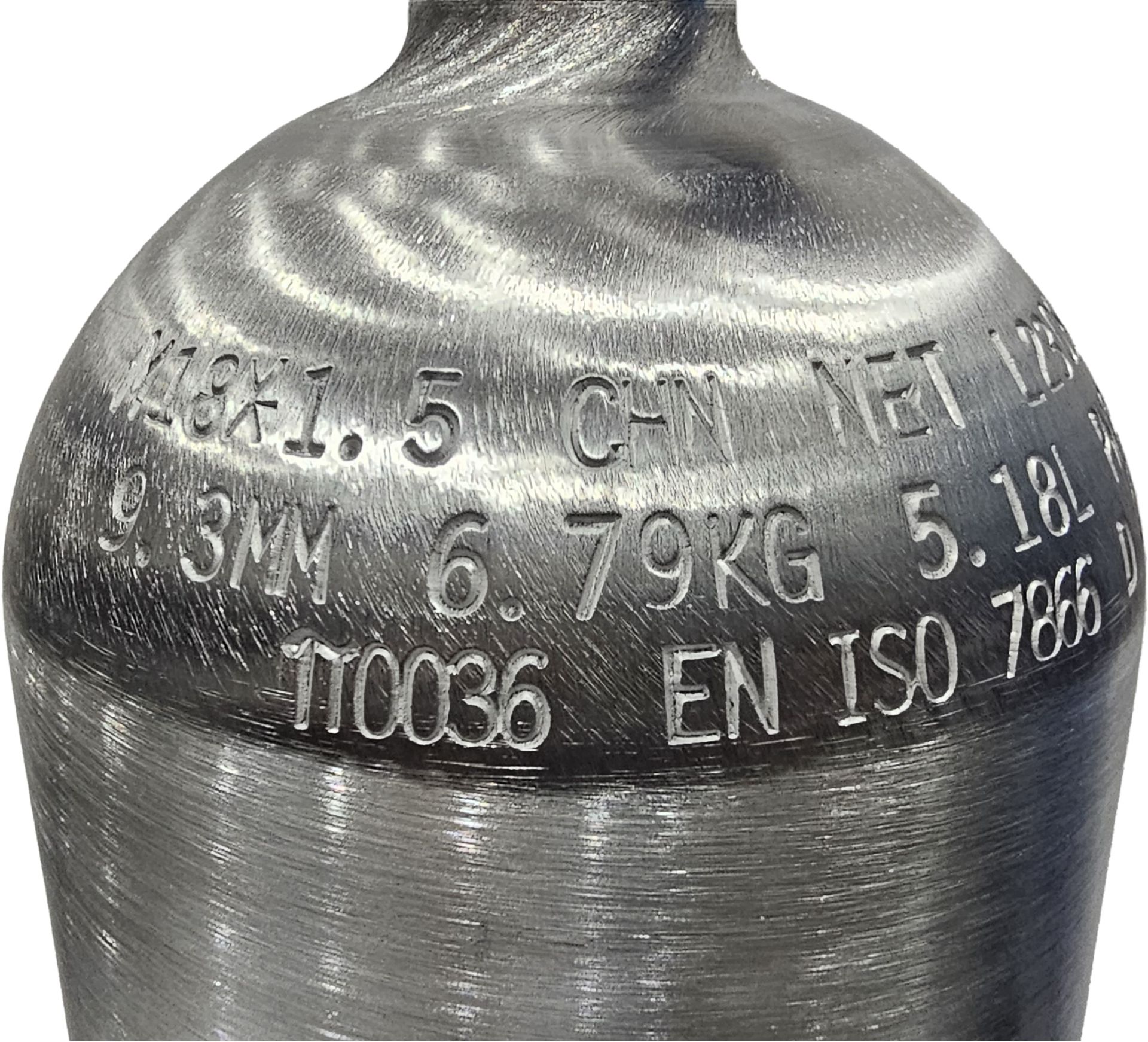 5,0 L. Alüminyum Tüp Vanalı (Dalış Tüpü)