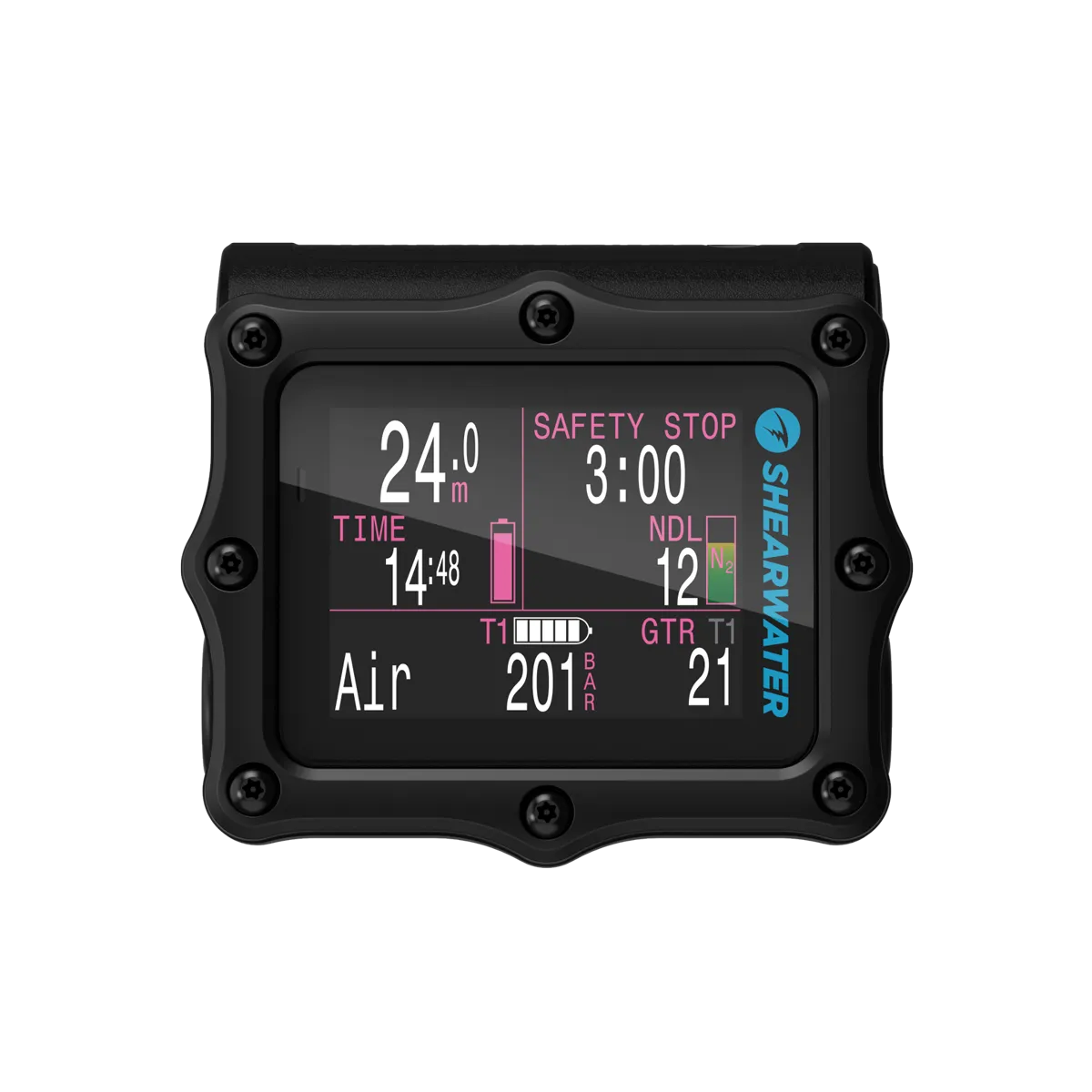 SHEARWATER Perdix 2 Ti Black Dalış Bilgisayarı