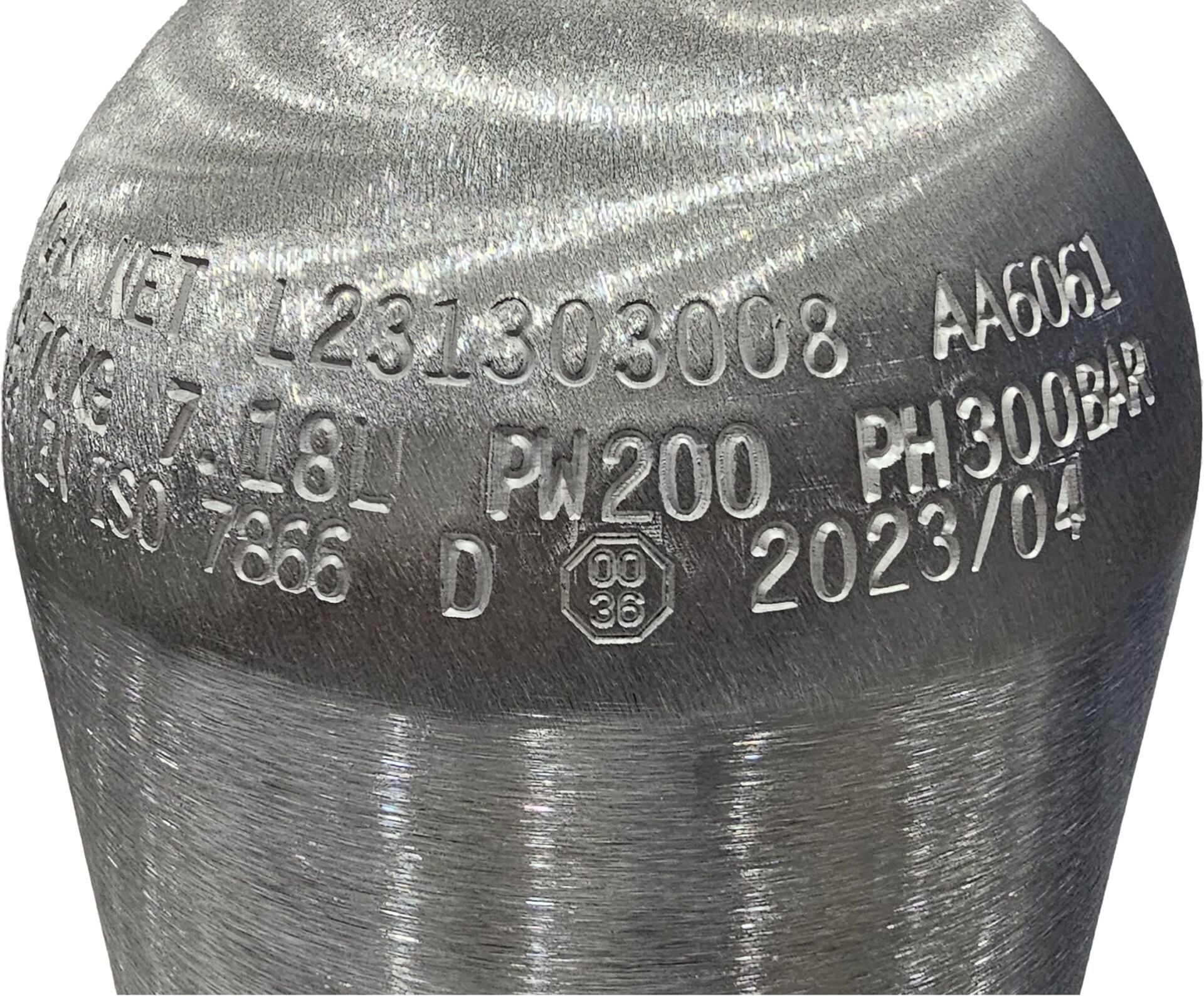 7,0 L. Alüminyum Tüp-Vanalı (Dalış Tüpü)