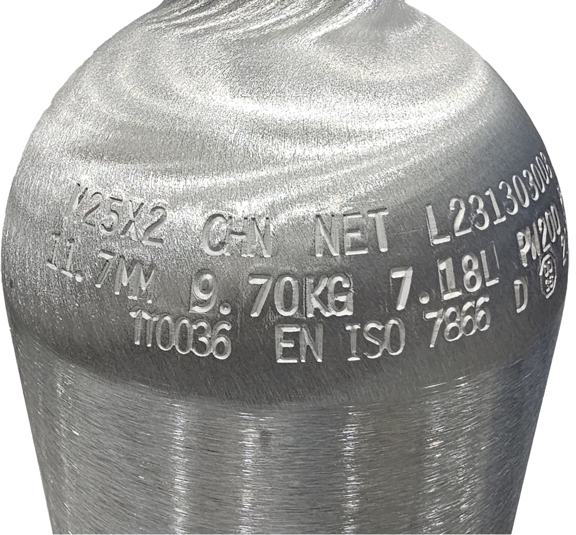 7,0 L. Alüminyum Tüp-Vanalı (Dalış Tüpü)