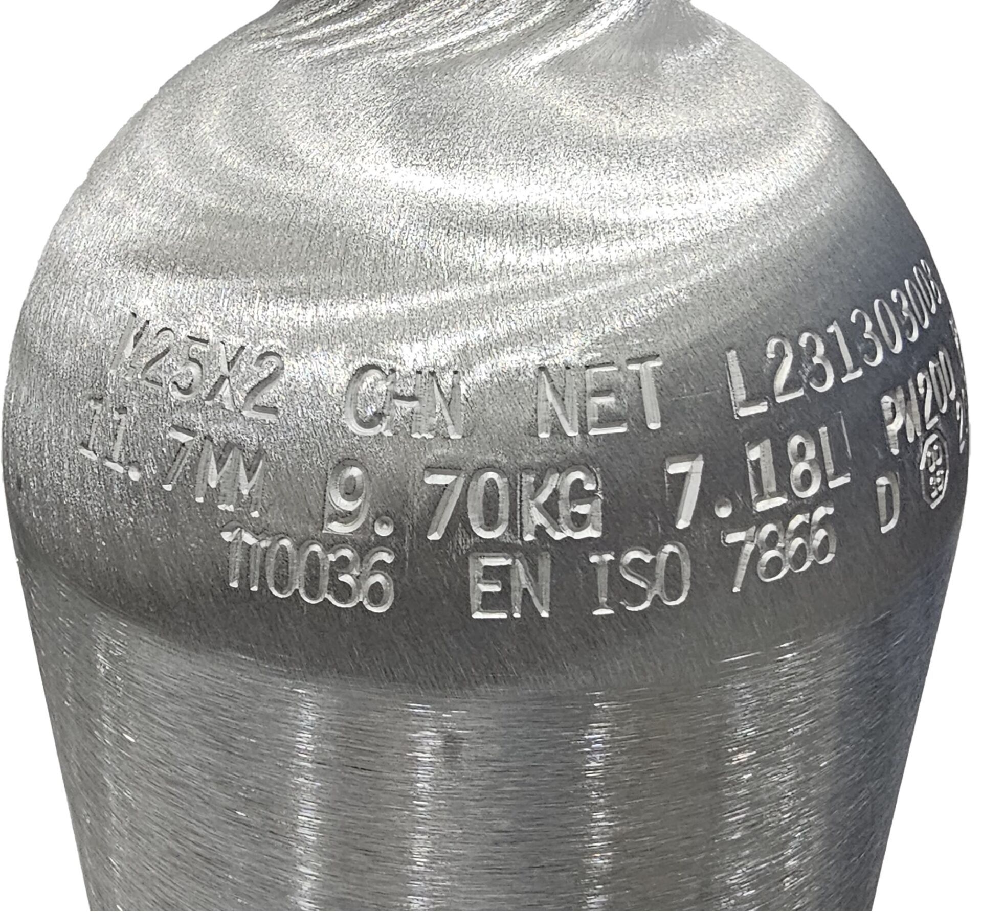 7,0 L. Alüminyum Tüp-Vanalı (Dalış Tüpü)